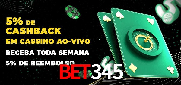 Promoções do cassino ao Vivo bet345